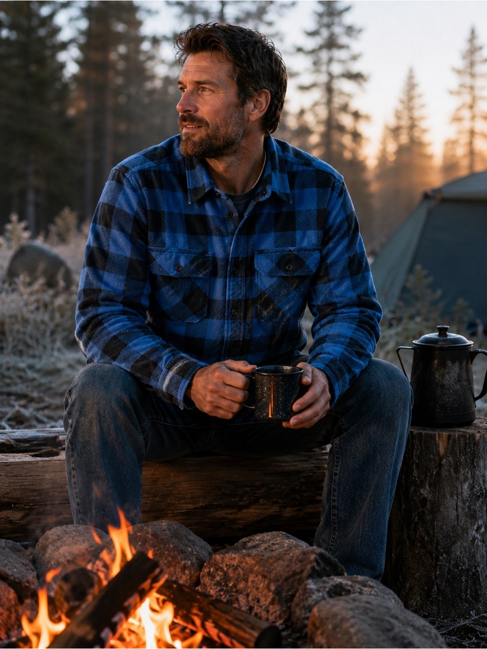 Wrangler Men's Fleece Buffalo Plaid Relaxed Fit Long Sleeve Shirt Size XXL